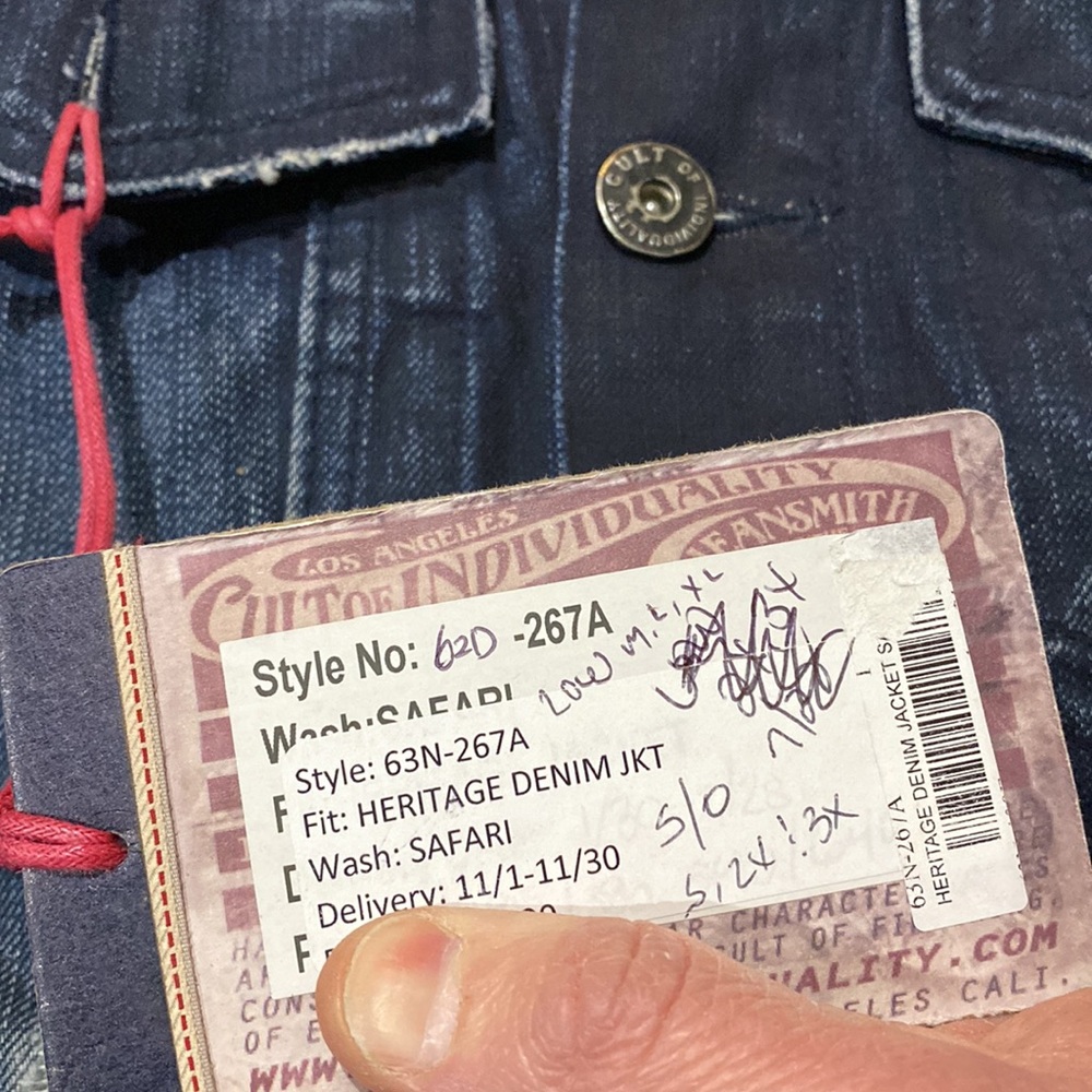 NWT Cult of Individuality SAMPLE Heritage Denim & Suede Jean Jacket #C65 - Picture 7 of 16